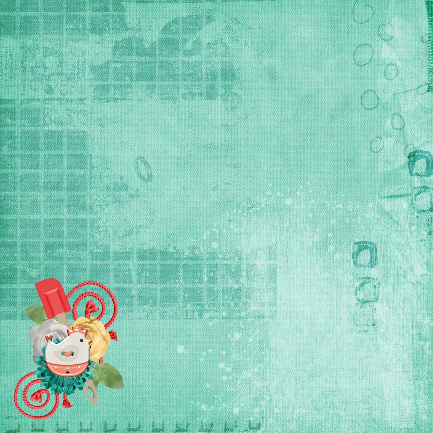 Stir It Up Collection Chicken Little 12 x 12 Double-Sided Scrapbook Paper by SSC Designs - 15 Pack