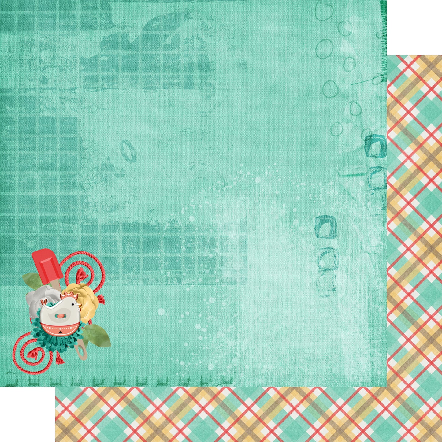 Stir It Up Collection Chicken Little 12 x 12 Double-Sided Scrapbook Paper by SSC Designs - 15 Pack