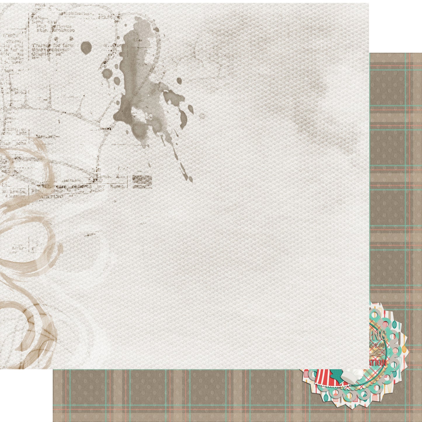 Stir It Up Collection Baking Meditation 12 x 12 Double-Sided Scrapbook Paper by SSC Designs - 15 Pack