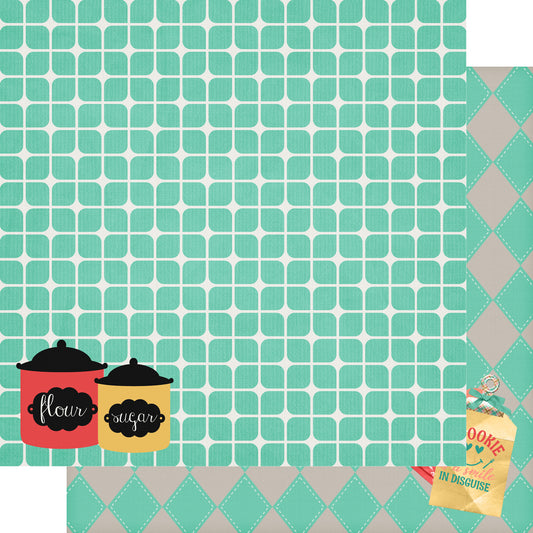 Stir It Up Collection Ingredients 12 x 12 Double-Sided Scrapbook Paper by SSC Designs - 15 Pack