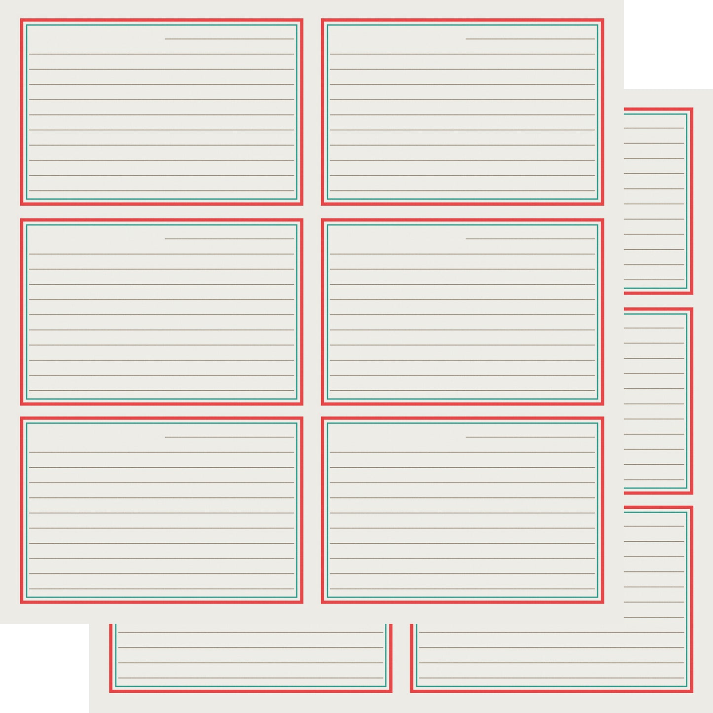 Stir It Up Collection Recipe Cards 12 x 12 Double-Sided Scrapbook Paper by SSC Designs - 15 Pack