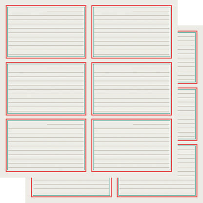 Stir It Up Collection Recipe Cards 12 x 12 Double-Sided Scrapbook Paper by SSC Designs - 15 Pack