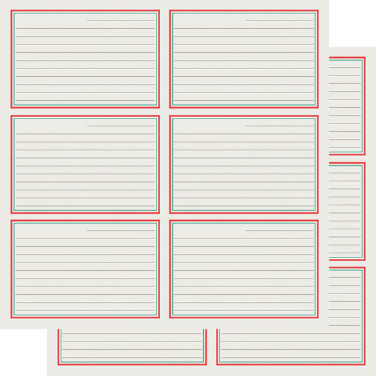 Stir It Up Collection Recipe Cards 12 x 12 Double-Sided Scrapbook Paper by SSC Designs - 15 Pack