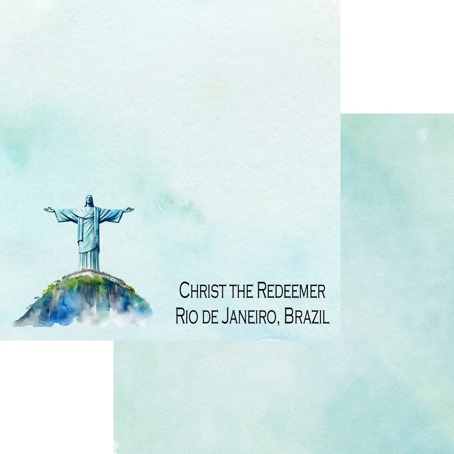 Seven Wonders Collection Christ The Redeemer 12 x 12 Double-Sided Scrapbook Paper by SSC Designs - 15 Pack