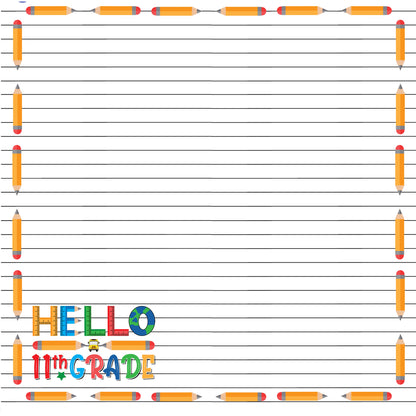 School Years Collection 11th Grade 12 x 12 Double-Sided Scrapbook Paper by SSC Designs - 15 Pack