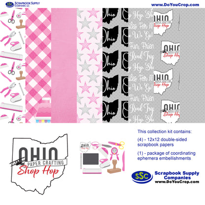 Ohio Collection Shop Hop 2026 12 x 12 Scrapbook Collection Kit by SSC Designs - 3 Kits