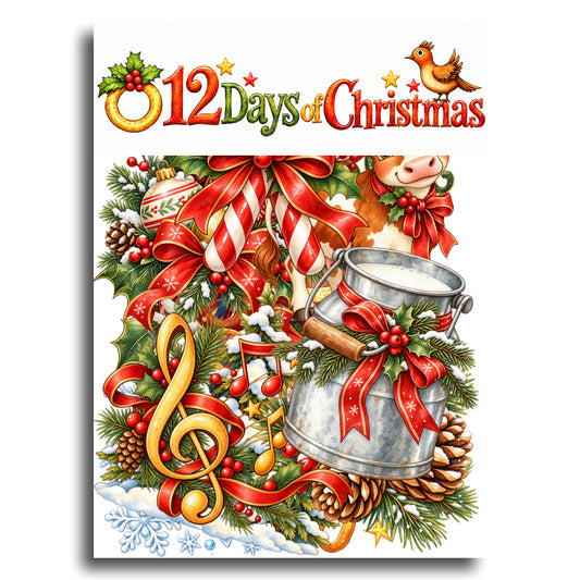 Twelve Days of Christmas Collection Laser Cut Scrapbook Ephemera Embellishments by SSC Designs - 3 Packs