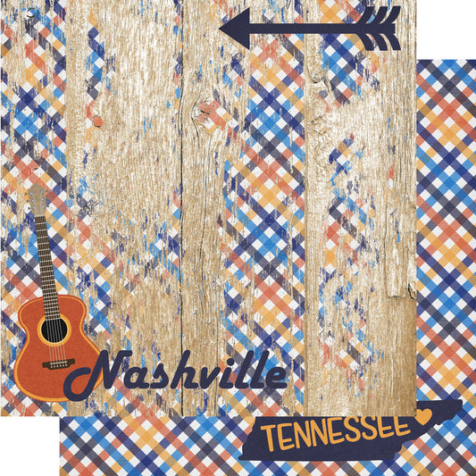 Tennessee Collection Nashville 12 x 12 Double-Sided Scrapbook Paper by SSC Designs - 15 Pack
