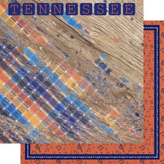 Tennessee Collection Tennessee Wood 12 x 12 Double-Sided Scrapbook Paper by SSC Designs - 15 Pack