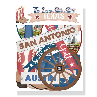 Texas 12 x 12 Scrapbook Paper & Embellishment Kit by SSC Designs - 3 Kits