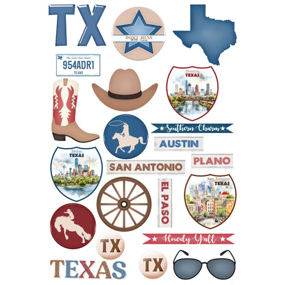 Texas Collection Laser Cut Scrapbook Ephemera Embellishments by SSC Designs - 3 Packs