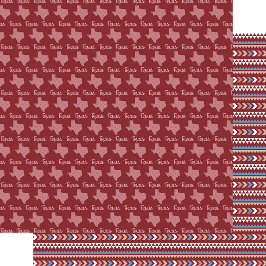 Texas Collection Texas State 12 x 12 Double-Sided Scrapbook Paper by SSC Designs - 15 Pack