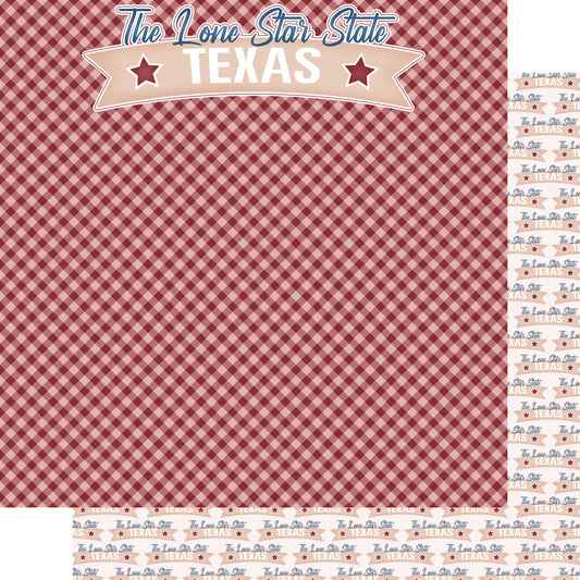 Texas Collection The Lone Star State 12 x 12 Double-Sided Scrapbook Paper by SSC Designs - 15 Pack