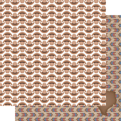 Texas Collection Cowboy Hats 12 x 12 Double-Sided Scrapbook Paper by SSC Designs - 15 Pack