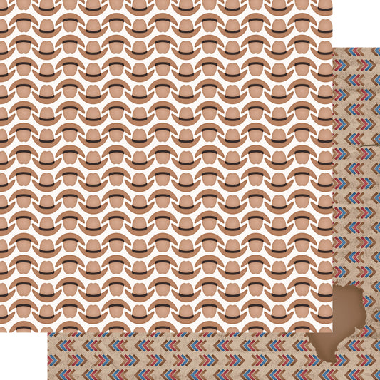 Texas Collection Cowboy Hats 12 x 12 Double-Sided Scrapbook Paper by SSC Designs - 15 Pack