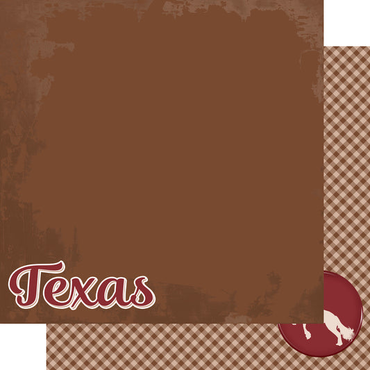 Texas Collection Texas Rodeo 12 x 12 Double-Sided Scrapbook Paper by SSC Designs - 15 Pack