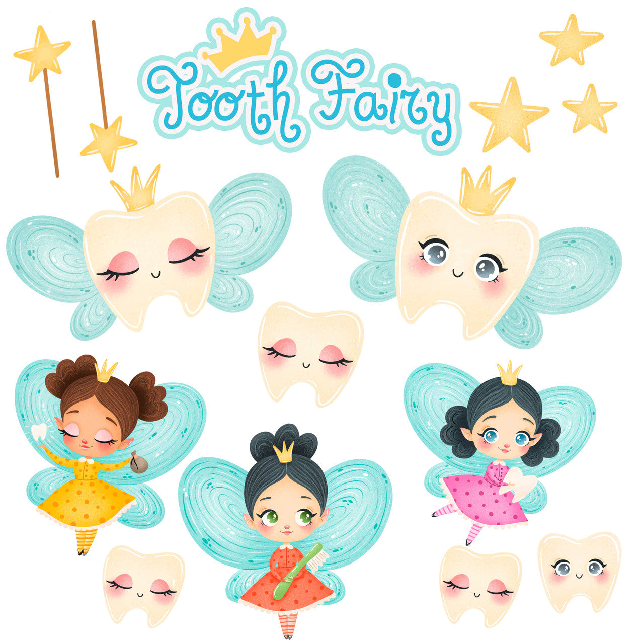 Tooth Fairy Collection Laser Cut Ephemera Embellishments - 3 Packs