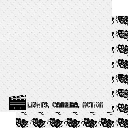 Camera, Lights, Action Theater 12 x 12 Double-Sided Scrapbook Paper by SSC Designs