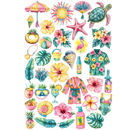 Tropic Like It's Hot 12 x 12 Scrapbook Paper & Embellishment Kit by SSC Designs - 3 Kits