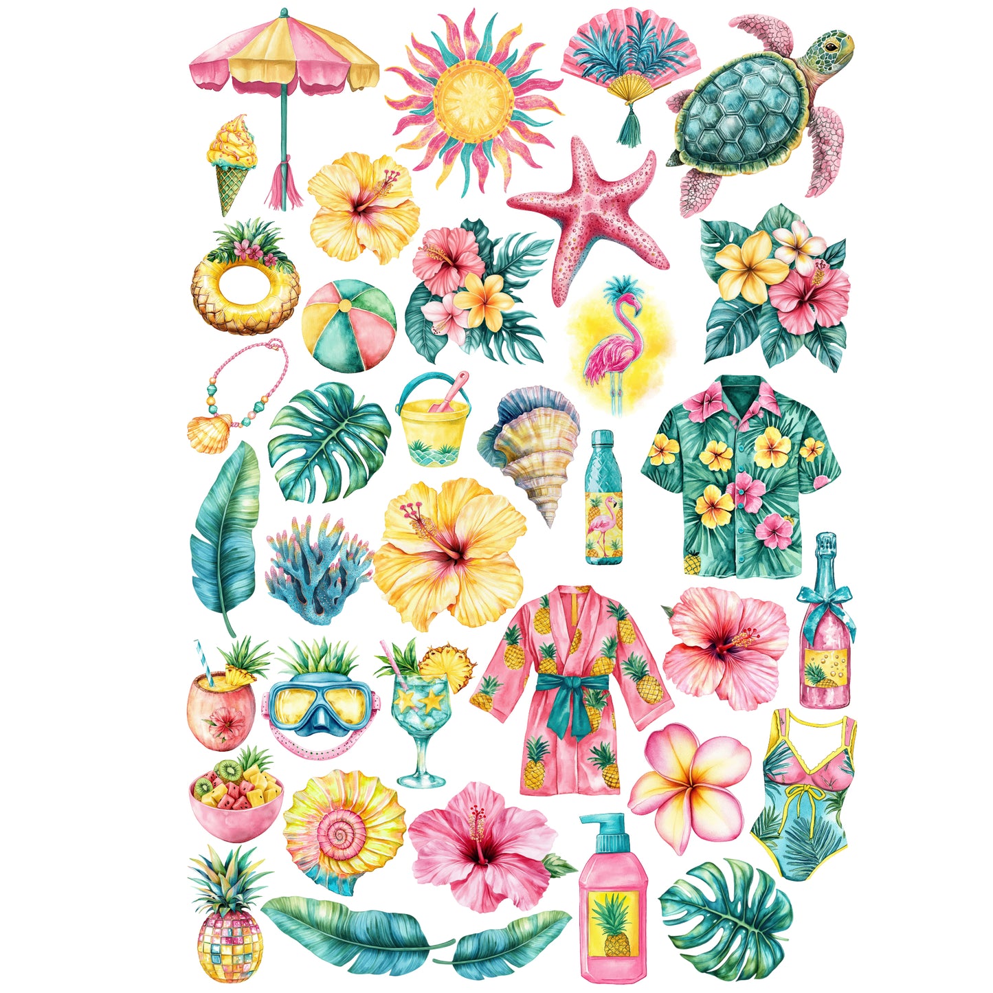 Tropic Like It's Hot Collection Laser Cut Scrapbook Ephemera Embellishments by SSC Designs - 3 Packs