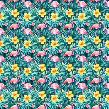 Tropic Like It's Hot Collection Flamingos & Surfboards 12 x 12 Double-Sided Scrapbook Paper by SSC Designs - 15 Pack