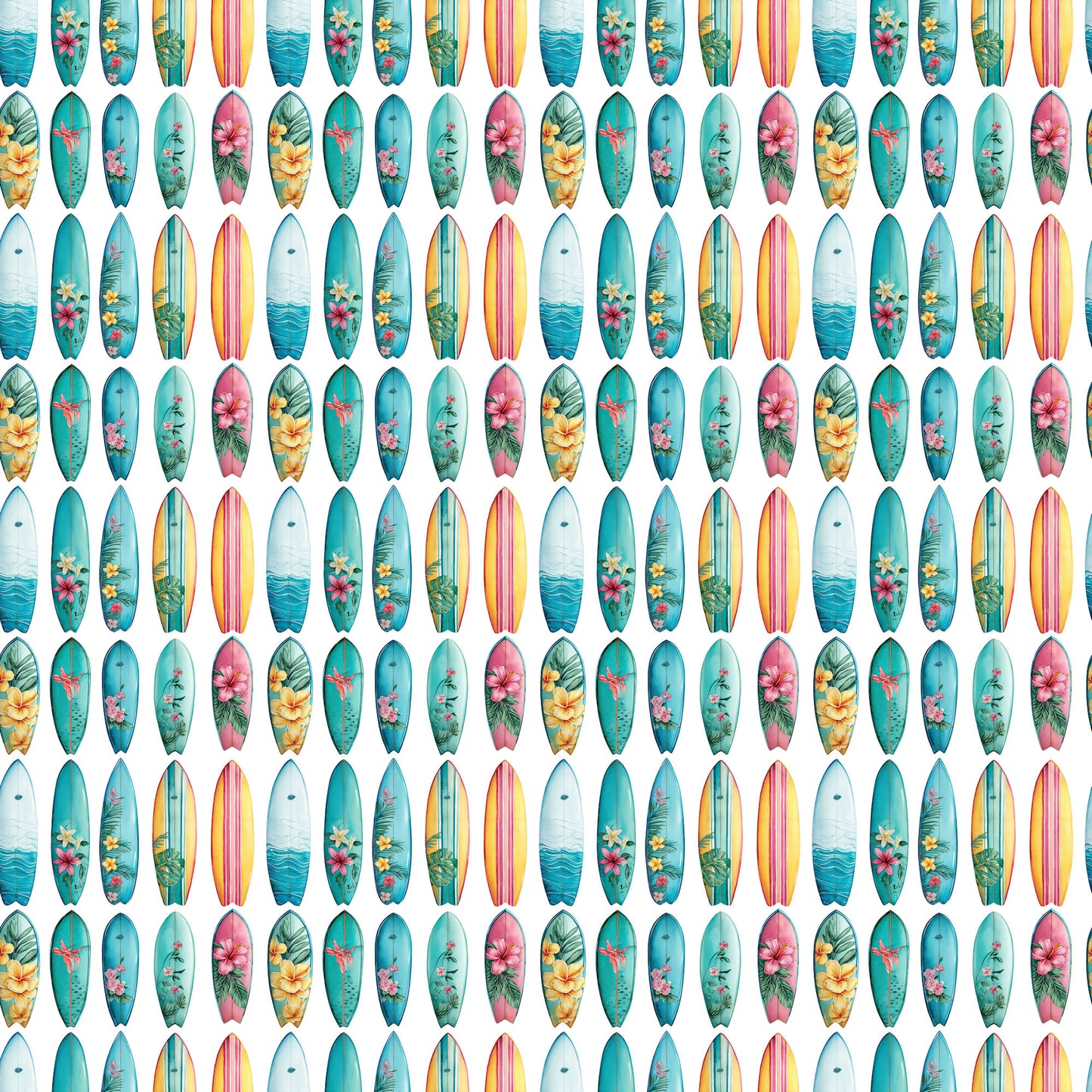Tropic Like It's Hot Collection Flamingos & Surfboards 12 x 12 Double-Sided Scrapbook Paper by SSC Designs - 15 Pack