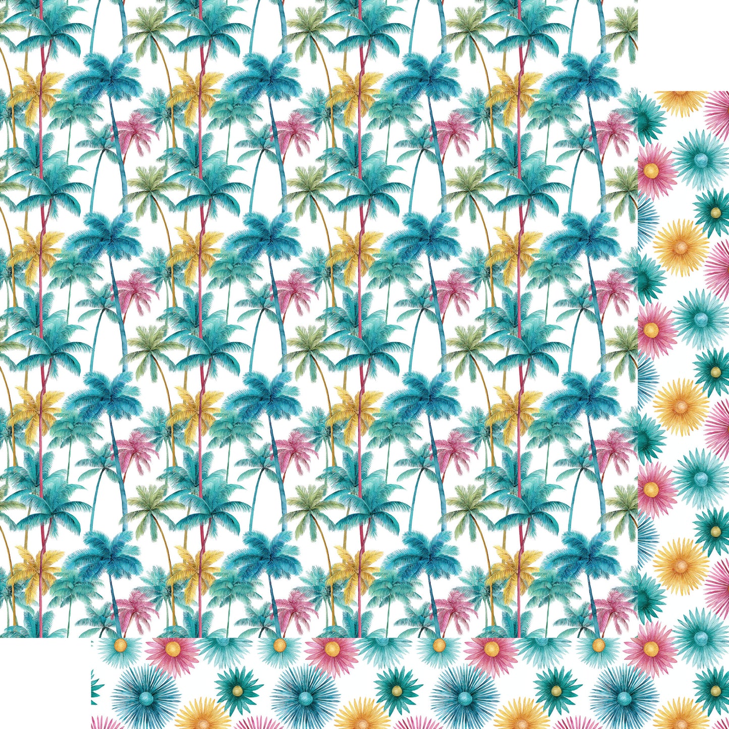 Tropic Like It's Hot Collection Hibiscus Hues 12 x 12 Double-Sided Scrapbook Paper by SSC Designs - 15 Pack