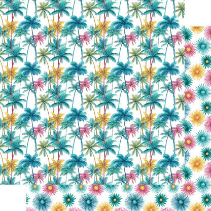 Tropic Like It's Hot Collection Hibiscus Hues 12 x 12 Double-Sided Scrapbook Paper by SSC Designs - 15 Pack