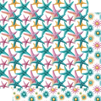 Tropic Like It's Hot Collection Starfish Dreams 12 x 12 Double-Sided Scrapbook Paper by SSC Designs - 15 Pack