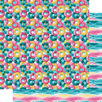 Tropic Like It's Hot Collection Splash Zone 12 x 12 Double-Sided Scrapbook Paper by SSC Designs - 15 Pack