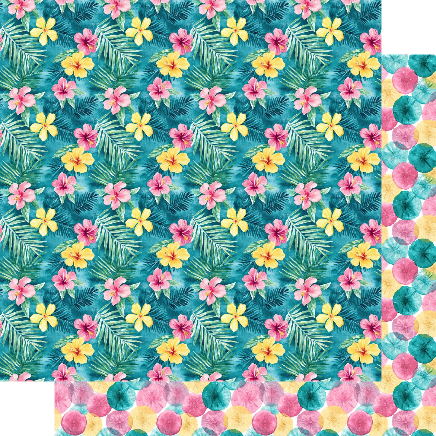 Tropic Like It's Hot Collection Paradise Found 12 x 12 Double-Sided Scrapbook Paper by SSC Designs - 15 Pack