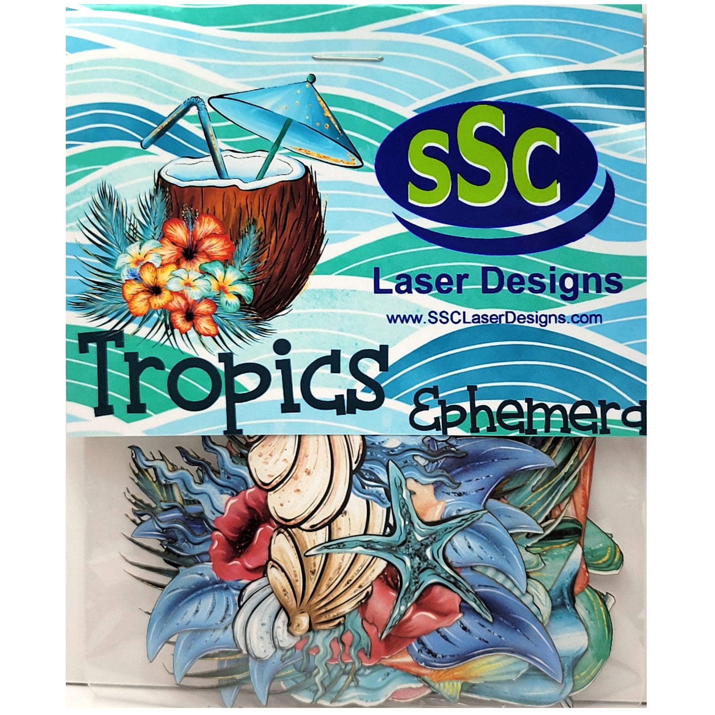 Phantasia Design's Tropics Collection 12 x 12 Scrapbook Paper Pack & Ephemera Kit - 3 Kits