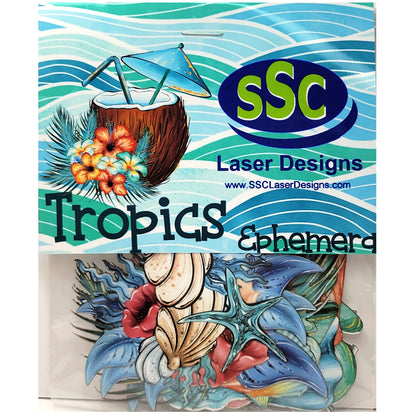 Phantasia Design's Tropics Collection 12 x 12 Scrapbook Paper Pack & Ephemera Kit - 3 Kits