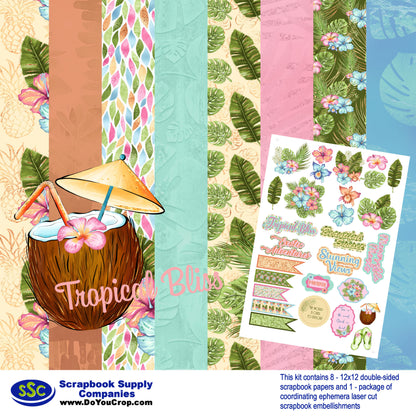 Tropical Bliss 12 x 12 Scrapbook Collection Kit by SSC Designs - 3 Kits