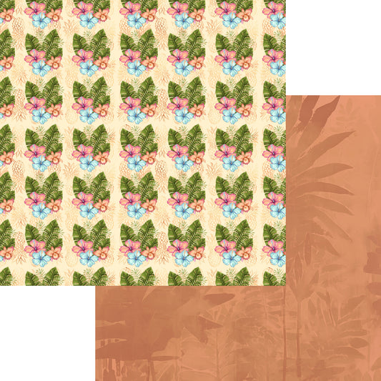 Tropical Bliss Collection Hibiscus 12 x 12 Double-Sided Scrapbook Paper by SSC Designs - 15 Pack