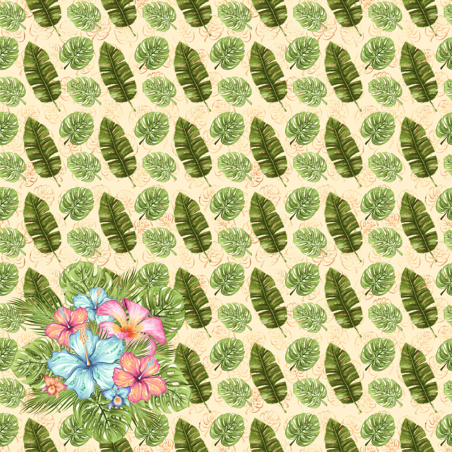 Tropical Bliss Collection Pineapple 12 x 12 Double-Sided Scrapbook Paper by SSC Designs - 15 Pack