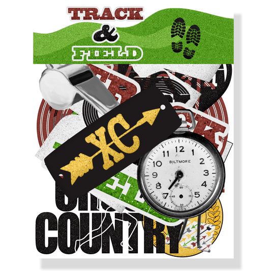 Track & Field Collection Laser Cut Scrapbook Ephemera Embellishments by SSC Designs - 3 Packs