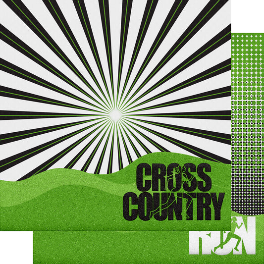 Track & Field Collection Cross Country 12 x 12 Double-Sided Scrapbook Paper by SSC Designs - 15 Pack