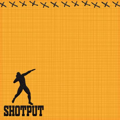 Track & Field Collection Shotput 12 x 12 Double-Sided Scrapbook Paper by SSC Designs - 15 Pack