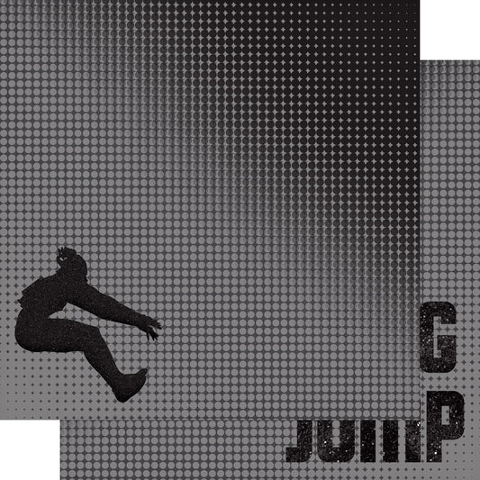 Track & Field Collection Long Jump 12 x 12 Double-Sided Scrapbook Paper by SSC Designs - 15 Pack