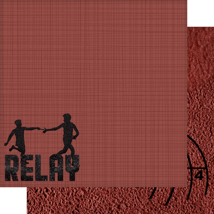 Track & Field Collection Relay Race 12 x 12 Double-Sided Scrapbook Paper by SSC Designs - 15 Pack