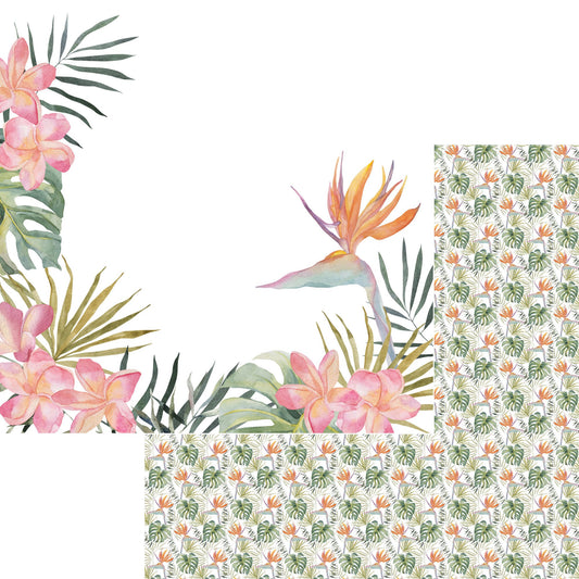 Tropical Paradise Collection Exquisite 12 x 12 Double-Sided Scrapbook Paper by SSC Designs