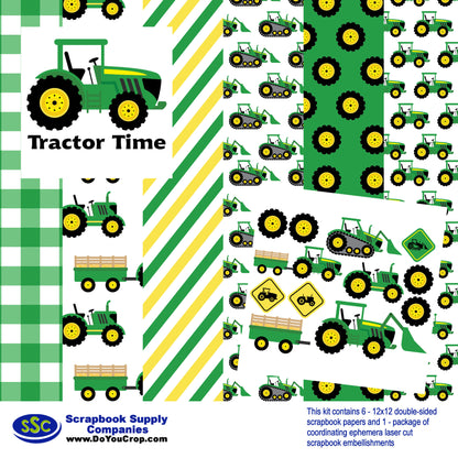 Tractor Time Collection 12 x 12 Scrapbook Paper & Embellishment Kit by SSC Designs - 3 Kits