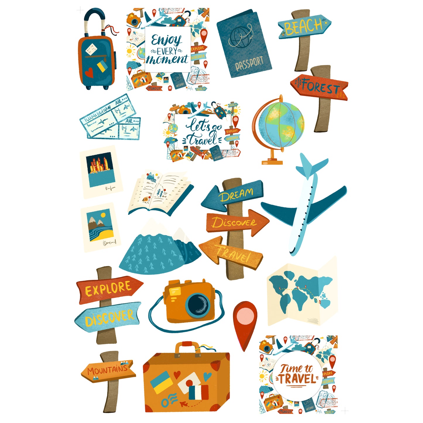 Let's Go Traveling 12 x 12 Scrapbook Paper & Embellishment Kit by SSC Designs - 3 Kits