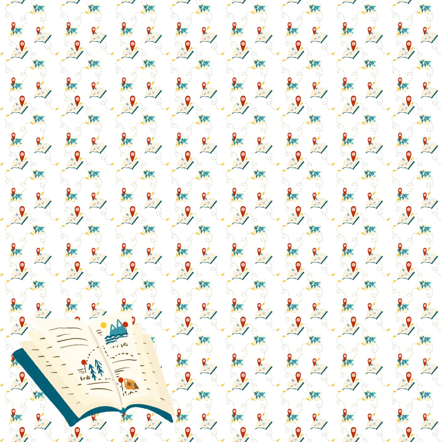 Let's Go Traveling Collection Which Way To Vacay 12 x 12 Double-Sided Scrapbook Paper by SSC Designs - 15 Pack