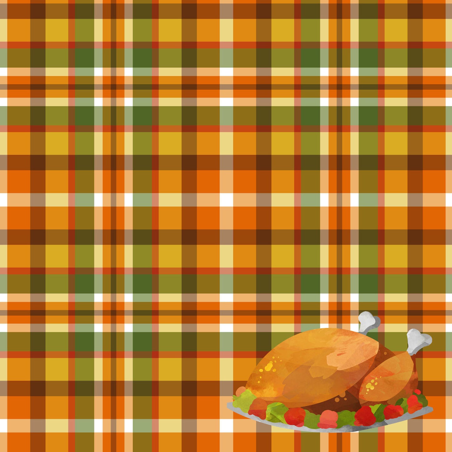 Turkey Time Collection Give Thanks 12 x 12 Double-Sided Scrapbook Paper - 15 Pack