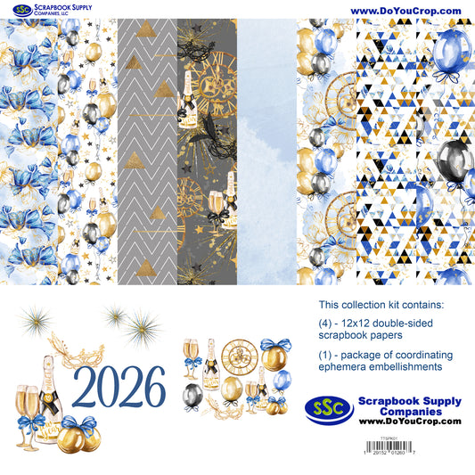 2026 12 x 12 Scrapbook Paper & Embellishment Kit by SSC Designs - 3 Kits
