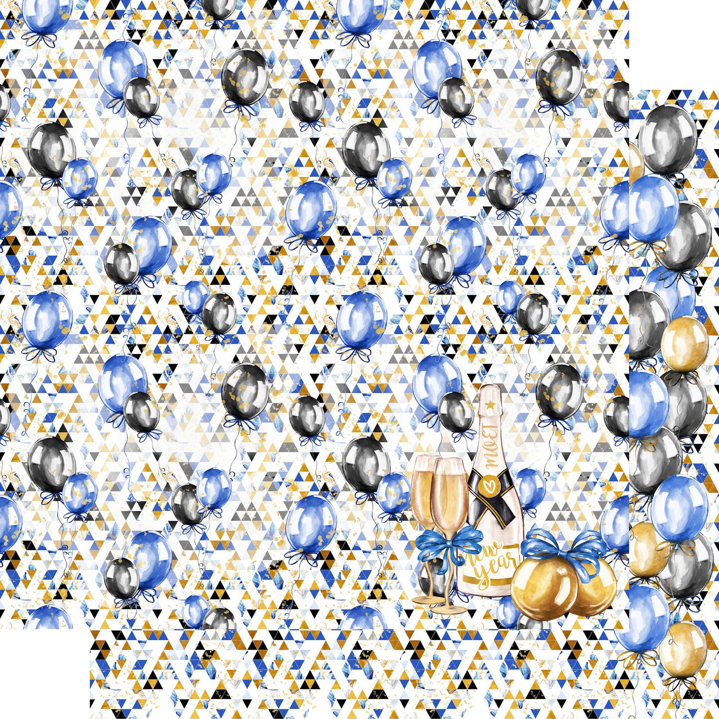 2026 Collection Balloon Drop 12 x 12 Double-Sided Scrapbook Paper by SSC Designs - 15 Pack