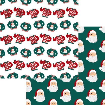 Ugly Christmas Sweater Collection 12 x 12 Scrapbook Paper Pack & Embellishment Kit - 3 Kits