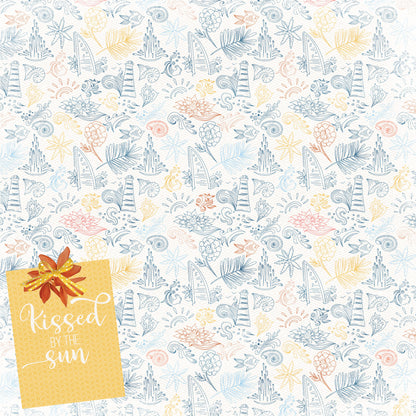 Under The Boardwalk Collection Sun Kissed 12 x 12 Double-Sided Scrapbook Paper by SSC Designs - 15 Pack